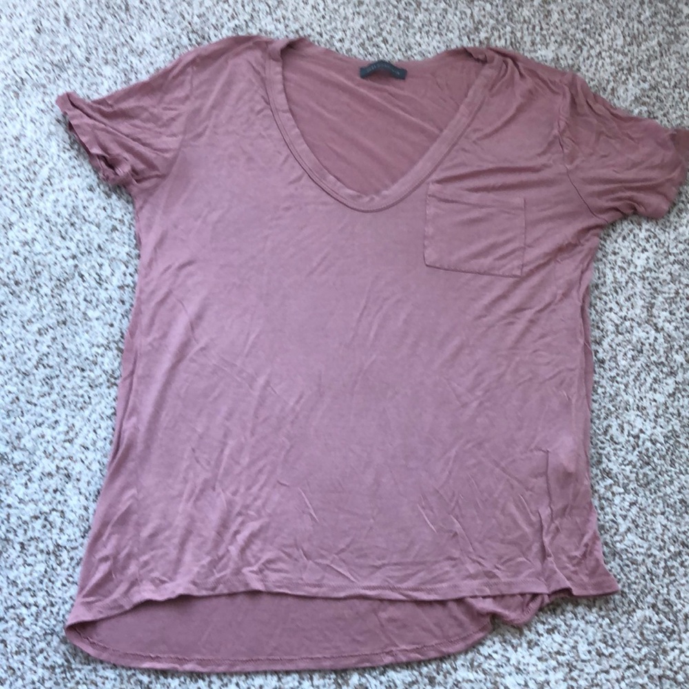 Blush vneck tee